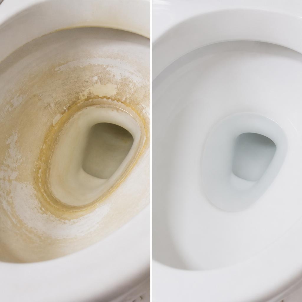 トイレの尿石・黄ばみをプロが徹底的に除去！